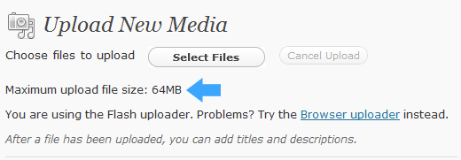 Media File Size Limit